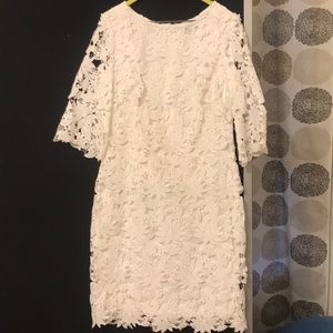 White dress, embroidered